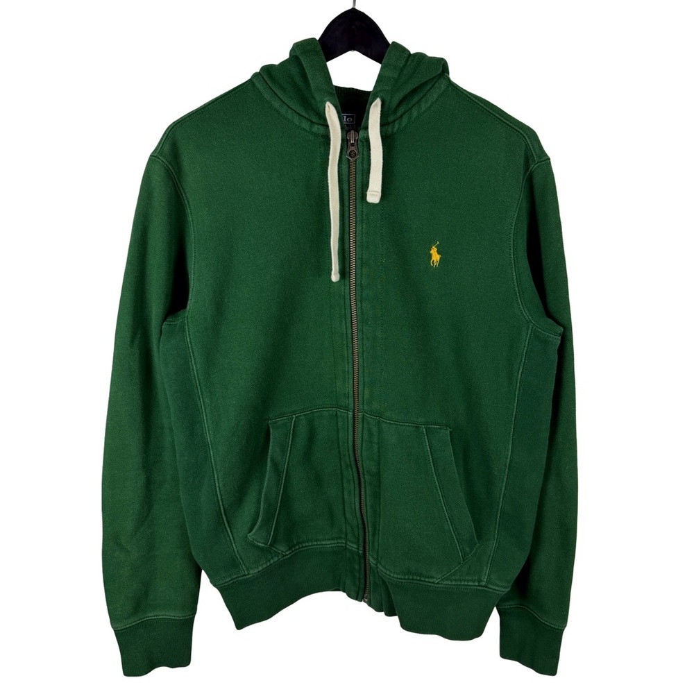 Vintage 2000s Polo Ralph Lauren Small Pony Full Zip Green Jacket Size M